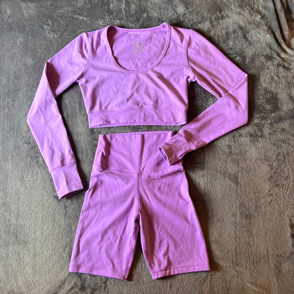 Agent84 Limited Edition BARBIE purple crop top/6” scrunch butt short